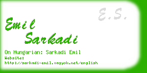 emil sarkadi business card